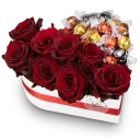 Květinový box s mixem čokolád